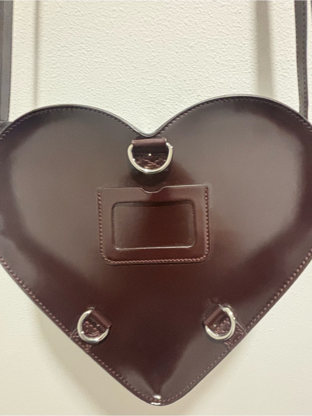 Dr. Martens Heart Crossbody Bag Oxblood Burgundy Leather NWOT - Picture 6 of 7